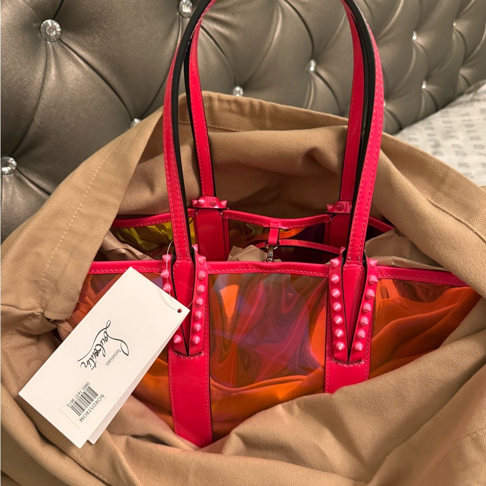 NWT Christian Louboutin PVC Spikes East West Cabata Tote Retails 1,500 - Picture 17 of 17